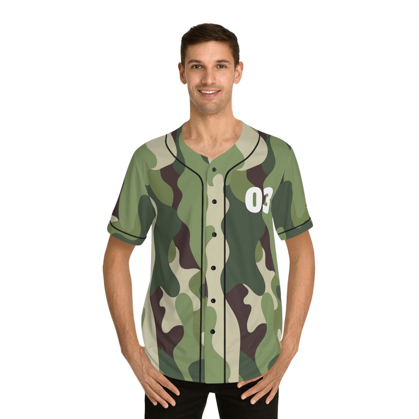 Camouflage Soulja Slim Men's Baseball Jersey