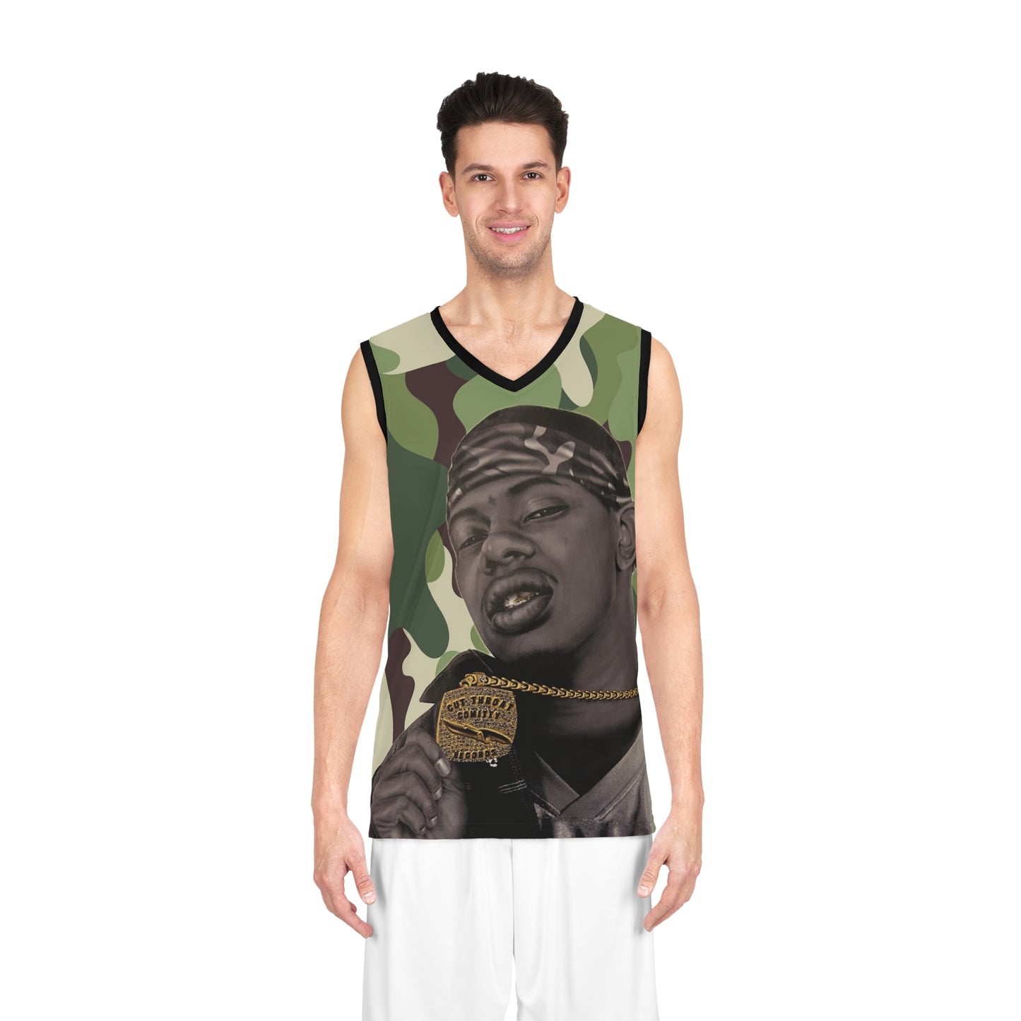 Camouflage Soulja Slim Basketball Jersey