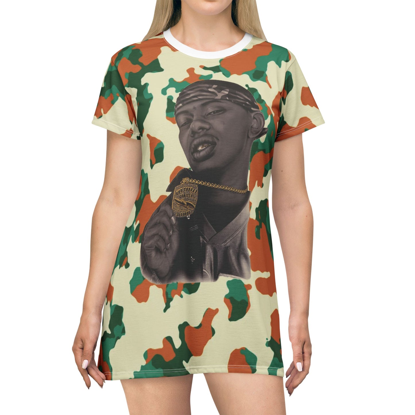 Street Style Camo T-Shirt Dress | Casual Chic, Urban Fashion, Streetwear, Summer Outfit, Festival Wear