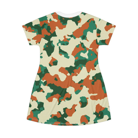 Street Style Camo T-Shirt Dress | Casual Chic, Urban Fashion, Streetwear, Summer Outfit, Festival Wear