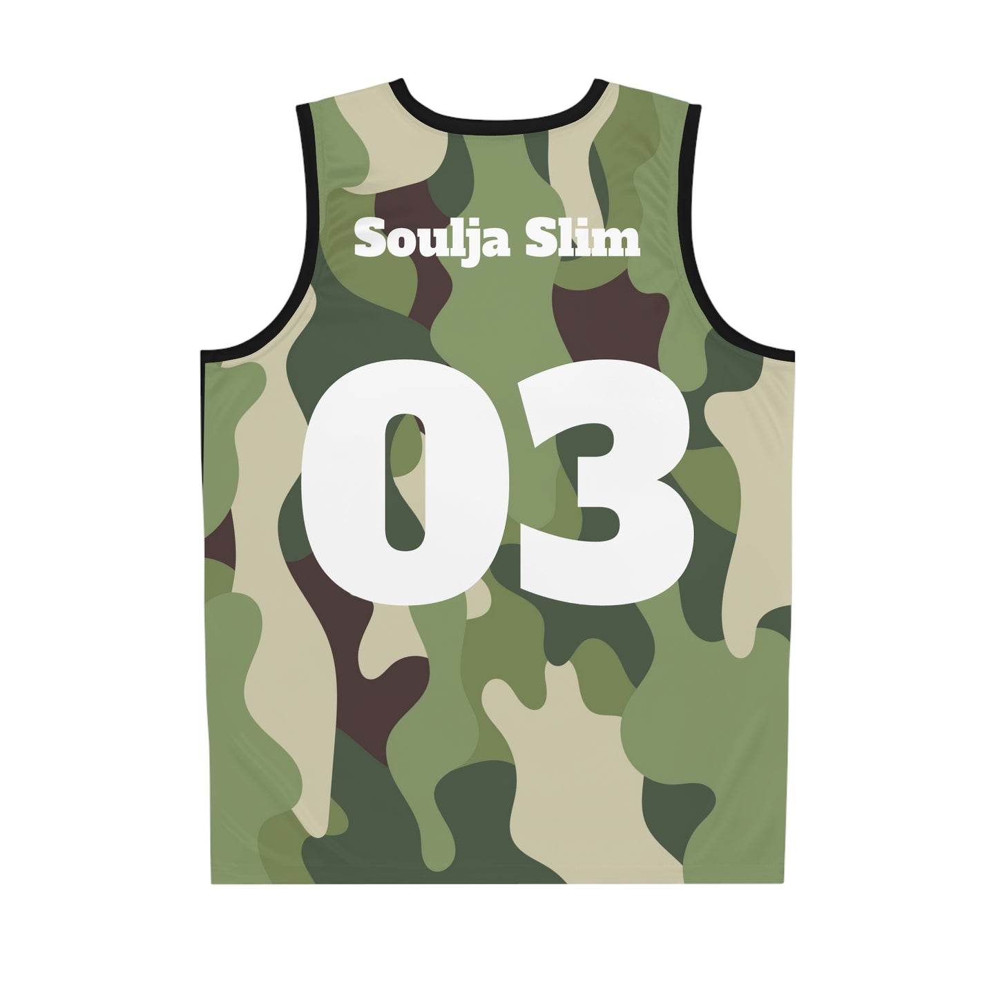 Camouflage Soulja Slim Basketball Jersey