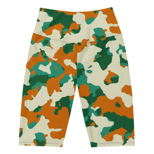 Camel Camo Biker Shorts