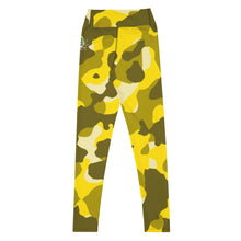 Load image into Gallery viewer, Yellow Camo Yoga Leggings