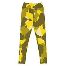 Load image into Gallery viewer, Yellow Camo Yoga Leggings